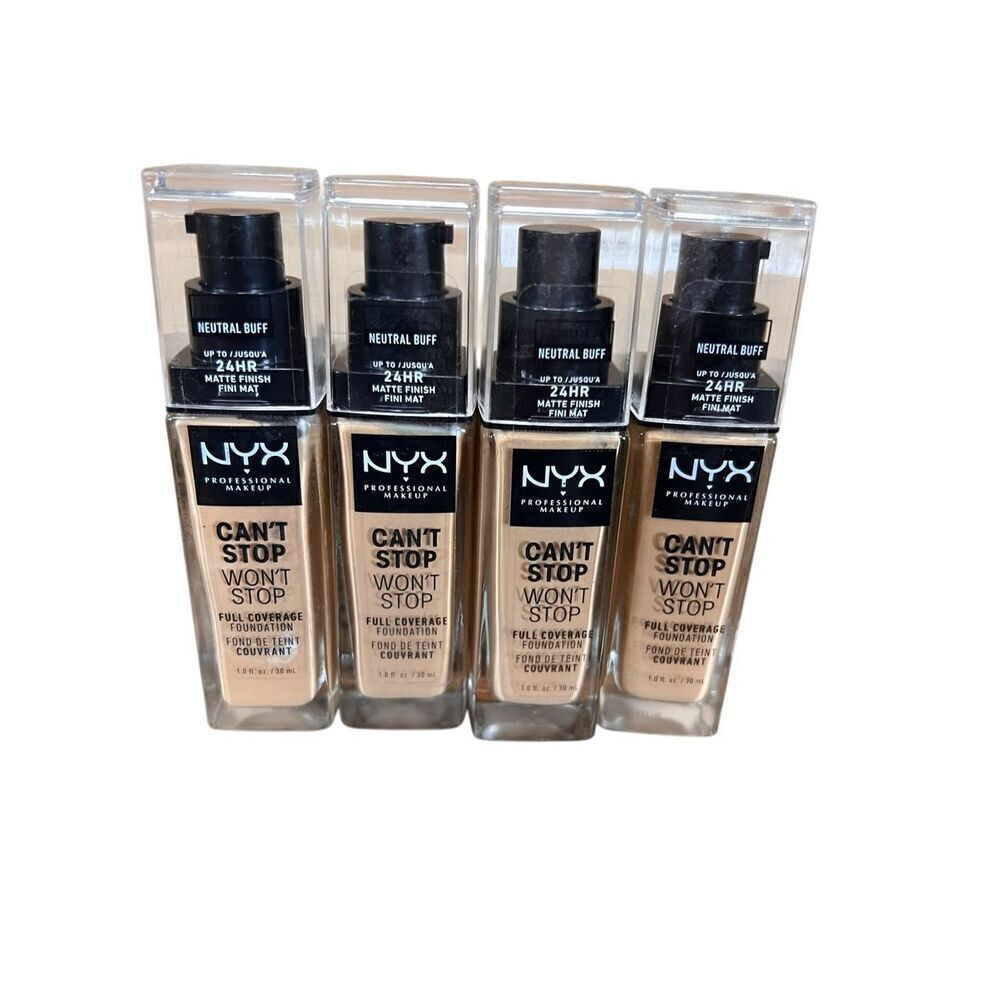 4 NYX PROFESSIONAL MAKEUP neutral buff Can't Stop Won't Stop Foundation 24h